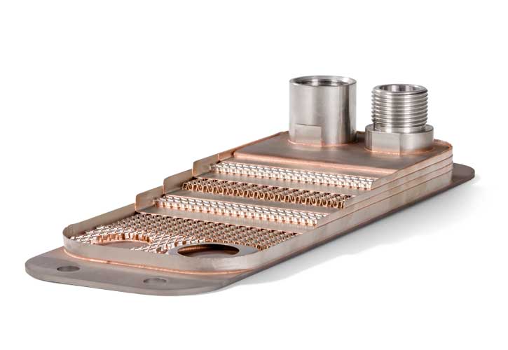 12-Plate Brazed Stainless Heat Exchanger – 3/8” Barb – Wort Chiller / Picobrew